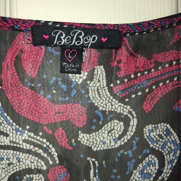 Paisley Printed Long Sleeve Dress BeBop - Picture 6 of 6